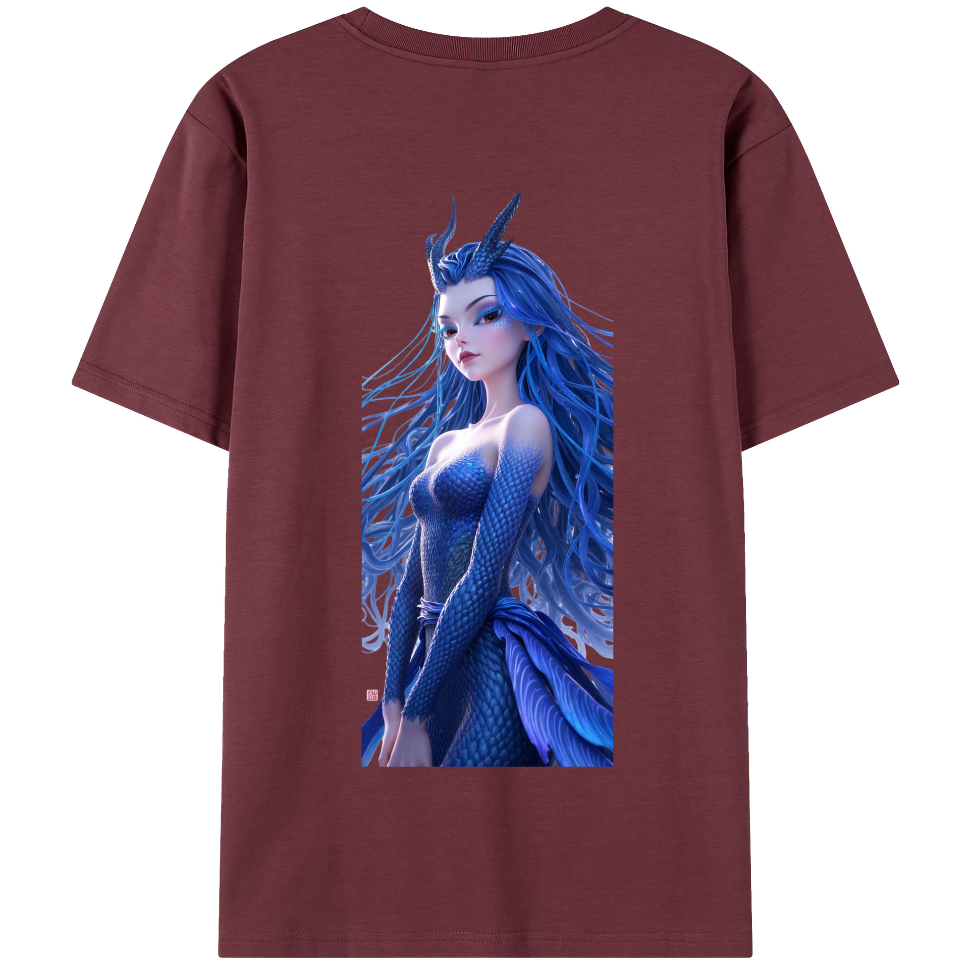 （画像用） Ne Zha 2 ナタ 魔童の大暴れ 綿100％半袖Tシャツ（背面プリント）
